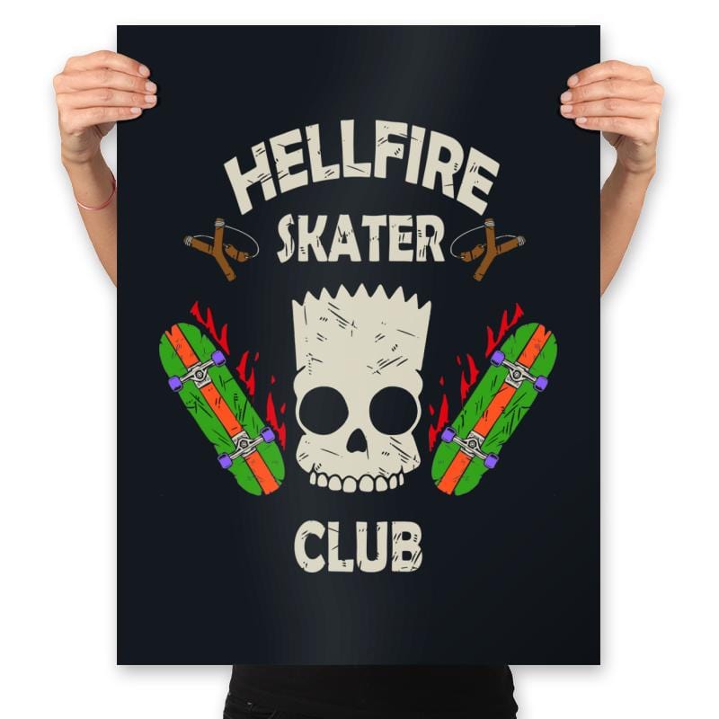 Hellfire Skater Club - Prints Posters RIPT Apparel 18x24 / Black