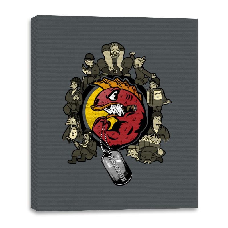 Hellfish Squad - Best Seller - Canvas Wraps Canvas Wraps RIPT Apparel 16x20 / Charcoal