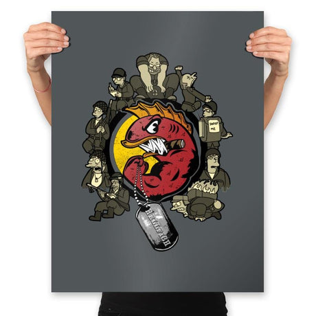 Hellfish Squad - Best Seller - Prints Posters RIPT Apparel 18x24 / Charcoal