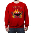 Hellmo - Crew Neck Sweatshirt Crew Neck Sweatshirt RIPT Apparel Small / Red