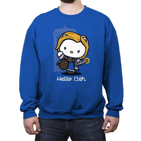 Hello 13th - Crew Neck Sweatshirt Crew Neck Sweatshirt RIPT Apparel Small / Royal