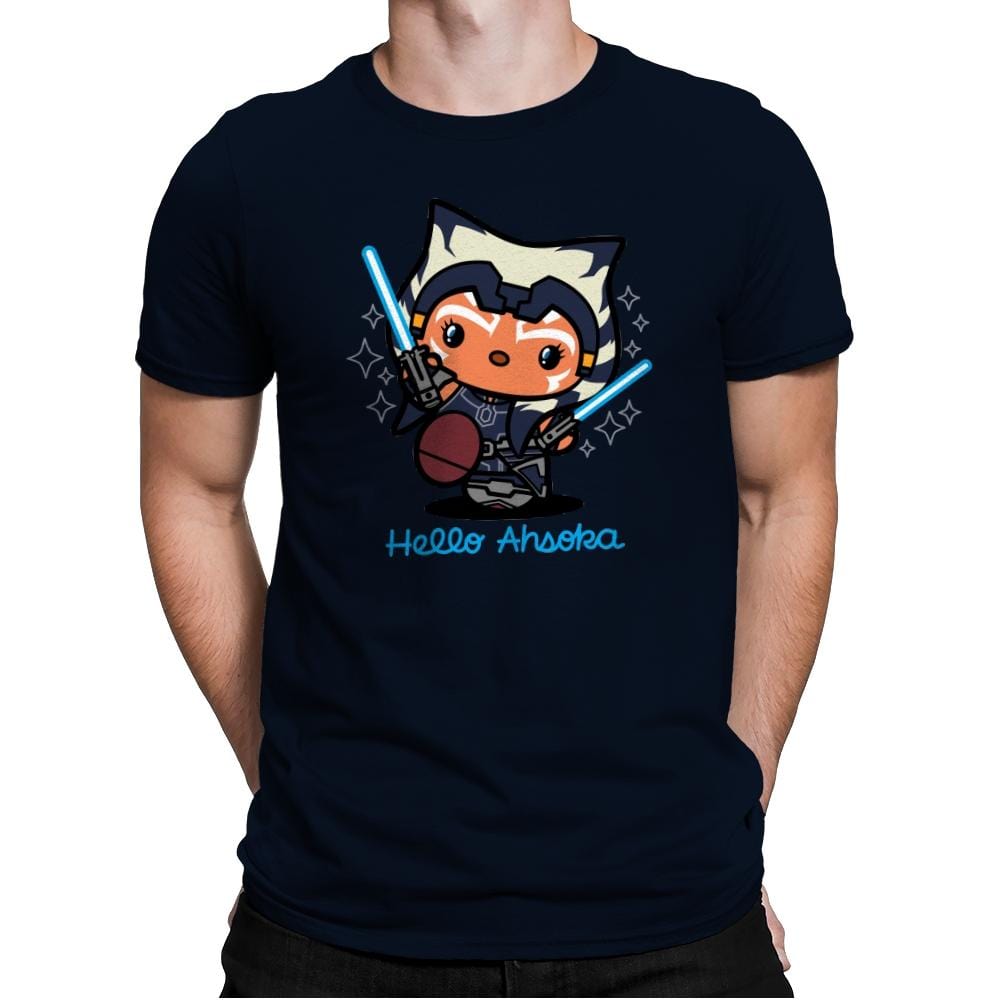 Hello Ahsoka - Mens Premium T-Shirts RIPT Apparel Small / Midnight Navy