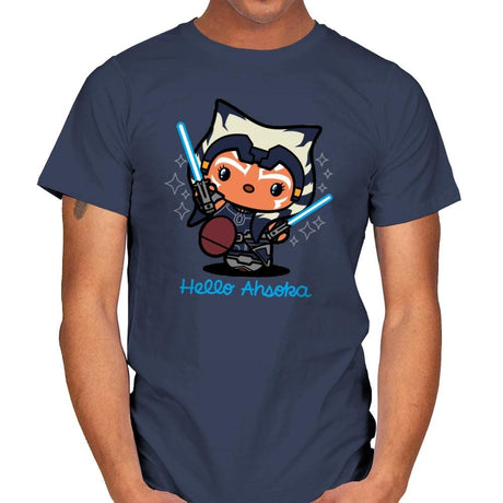 Hello Ahsoka - Mens T-Shirts RIPT Apparel Small / Navy