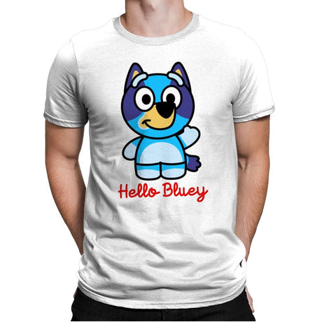 Hello Bluey - Mens Premium T-Shirts RIPT Apparel Small / White