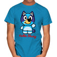 Hello Bluey - Mens T-Shirts RIPT Apparel Small / Sapphire