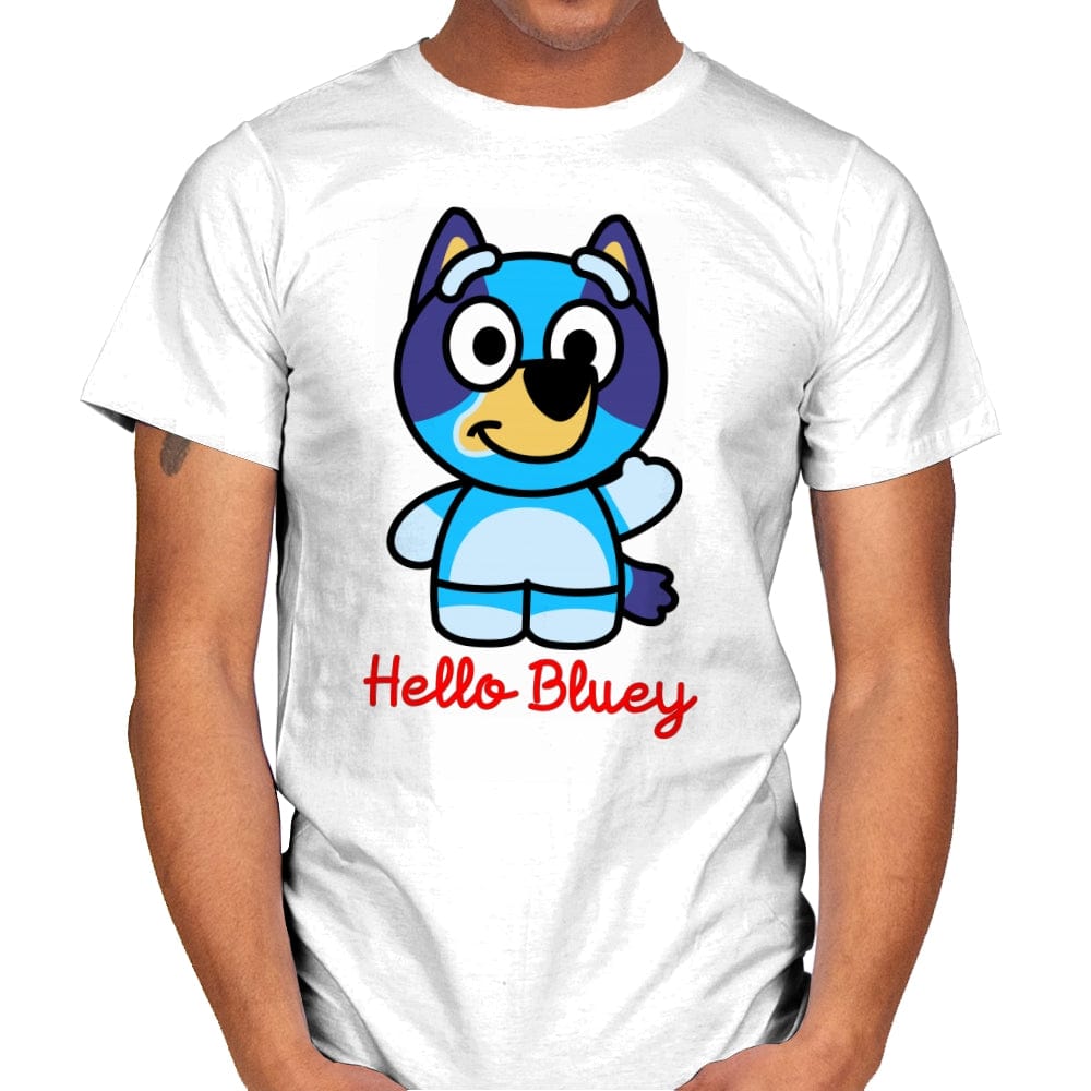 Hello Bluey - Mens T-Shirts RIPT Apparel Small / White