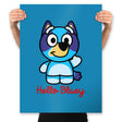 Hello Bluey - Prints Posters RIPT Apparel 18x24 / Sapphire