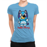 Hello Bluey - Womens Premium T-Shirts RIPT Apparel Small / Turquoise