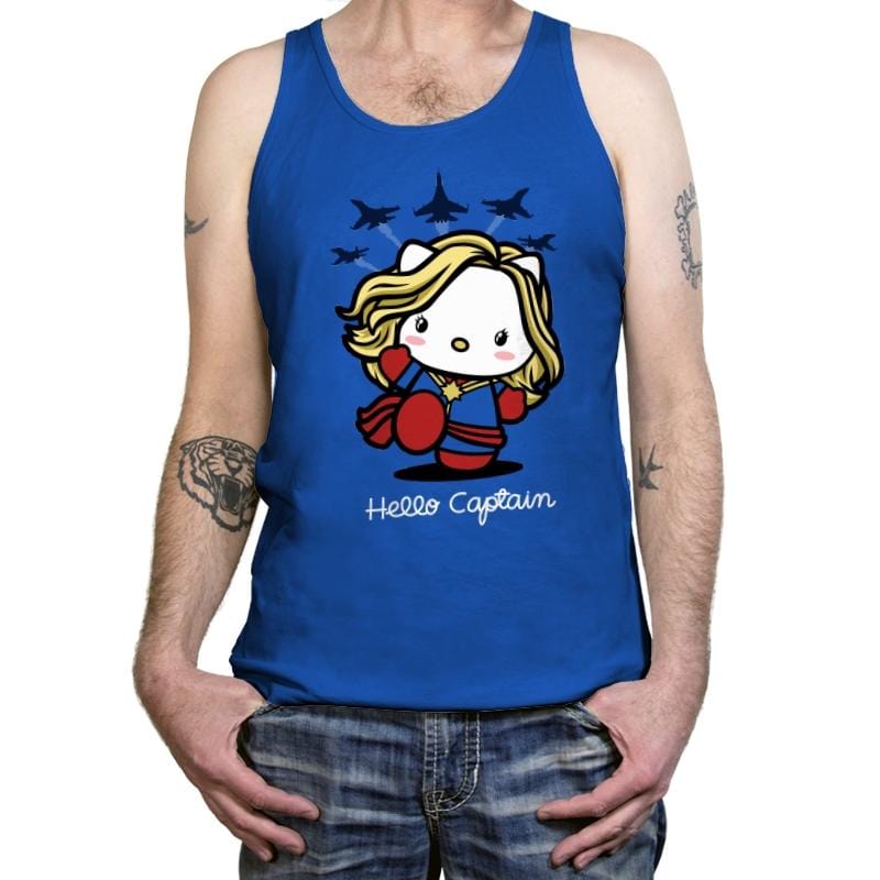 Hello Captain - Tanktop Tanktop RIPT Apparel X-Small / True Royal