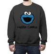 Hello Cookie - Crew Neck Sweatshirt Crew Neck Sweatshirt RIPT Apparel Small / Charcoal