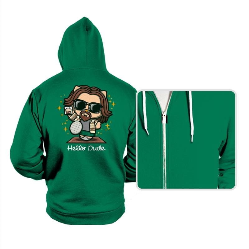 Hello Dude - Hoodies Hoodies RIPT Apparel Small / Kelly