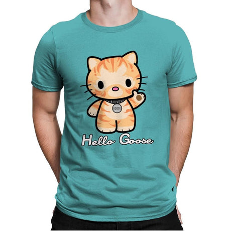 Hello Goose - Mens Premium T-Shirts RIPT Apparel Small / Tahiti Blue