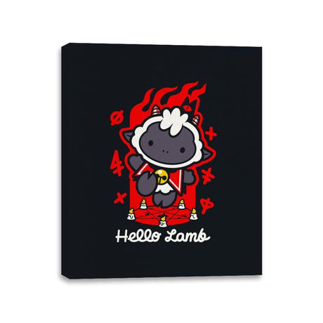 Hello Lamb - Canvas Wraps Canvas Wraps RIPT Apparel 11x14 / Black