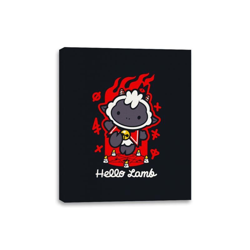 Hello Lamb - Canvas Wraps Canvas Wraps RIPT Apparel 8x10 / Black