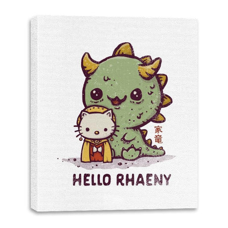 Hello Rhaeny - Canvas Wraps Canvas Wraps RIPT Apparel 16x20 / White