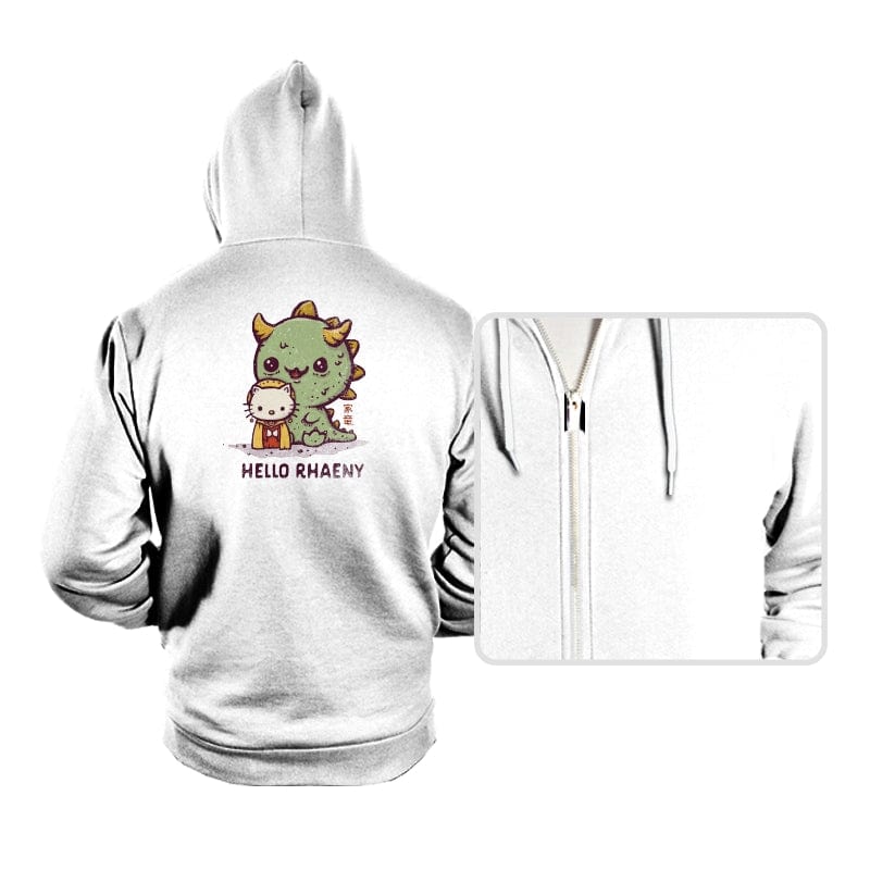 Hello Rhaeny - Hoodies Hoodies RIPT Apparel Small / White