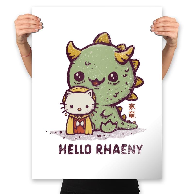 Hello Rhaeny - Prints Posters RIPT Apparel 18x24 / White