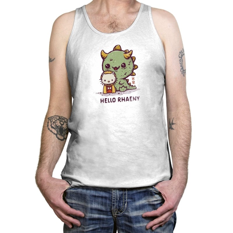 Hello Rhaeny - Tanktop Tanktop RIPT Apparel X-Small / White