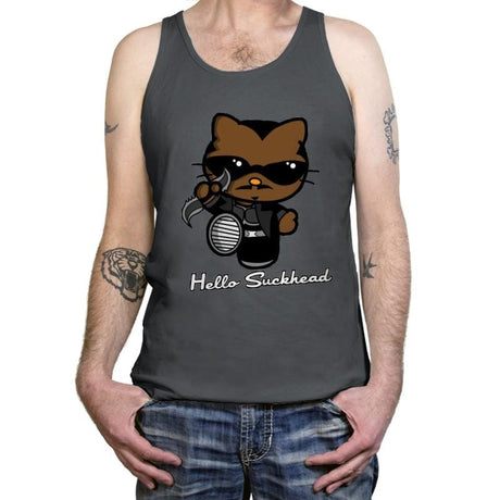 Hello Suckhead - Tanktop Tanktop RIPT Apparel X-Small / Asphalt