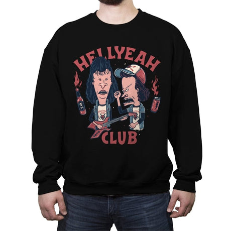 Hellyeah Club - Crew Neck Sweatshirt Crew Neck Sweatshirt RIPT Apparel Small / Black