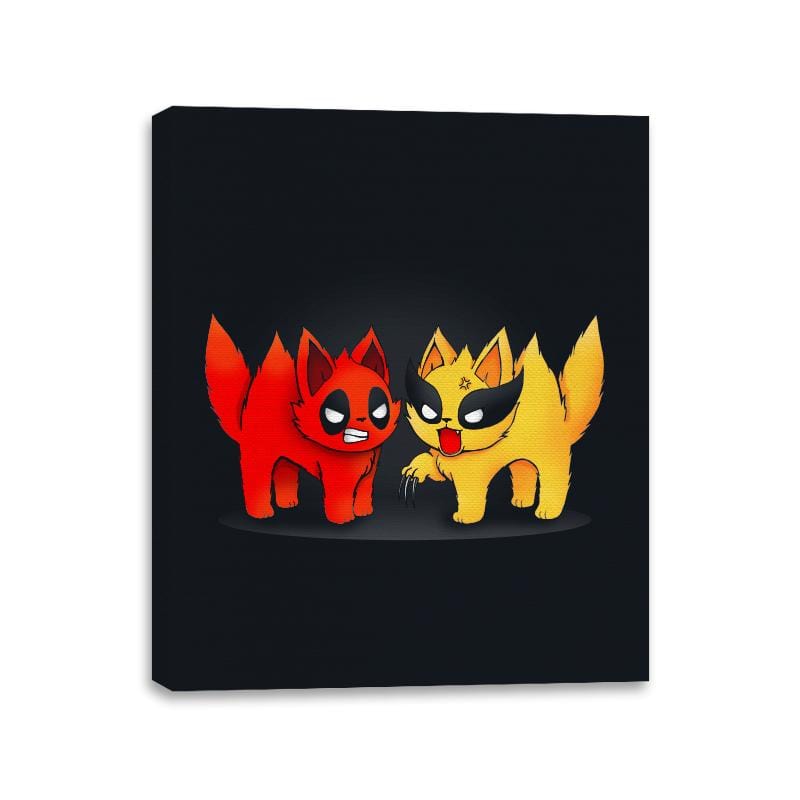 Hero Kittens - Canvas Wraps Canvas Wraps RIPT Apparel 11x14 / Black