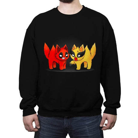 Hero Kittens - Crew Neck Sweatshirt Crew Neck Sweatshirt RIPT Apparel Small / Black