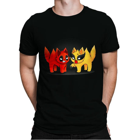 Hero Kittens - Mens Premium T-Shirts RIPT Apparel Small / Black