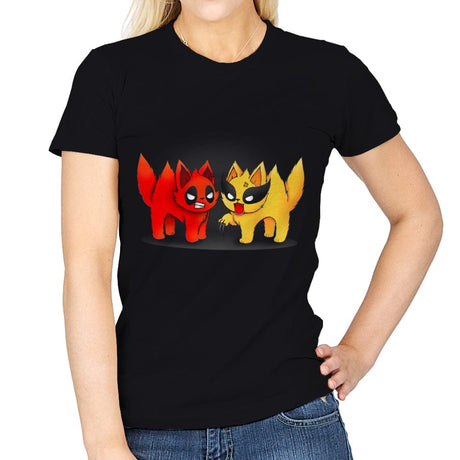 Hero Kittens - Womens T-Shirts RIPT Apparel Small / Black