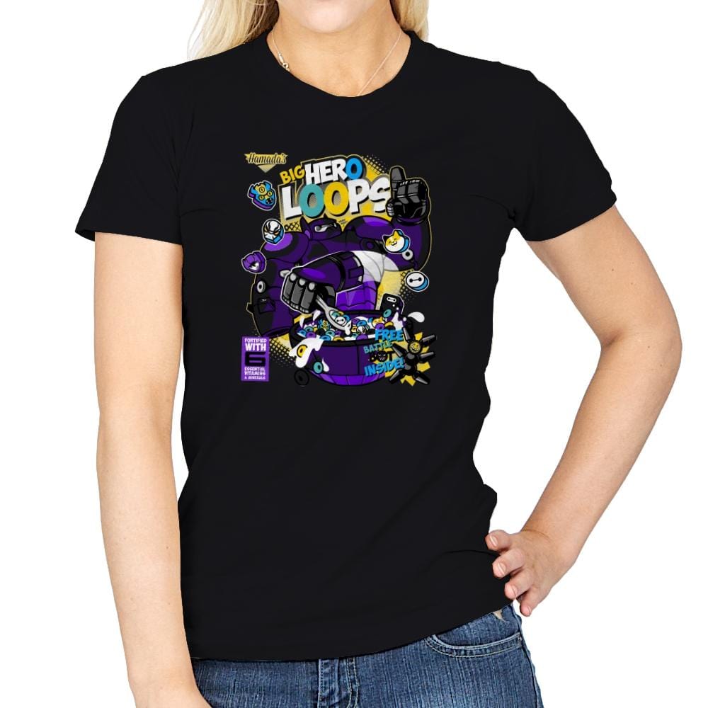 Hero Loops Cereal Exclusive - Womens T-Shirts RIPT Apparel Small / Black