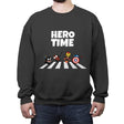 Hero Time - Crew Neck Sweatshirt Crew Neck Sweatshirt RIPT Apparel Small / Charcoal