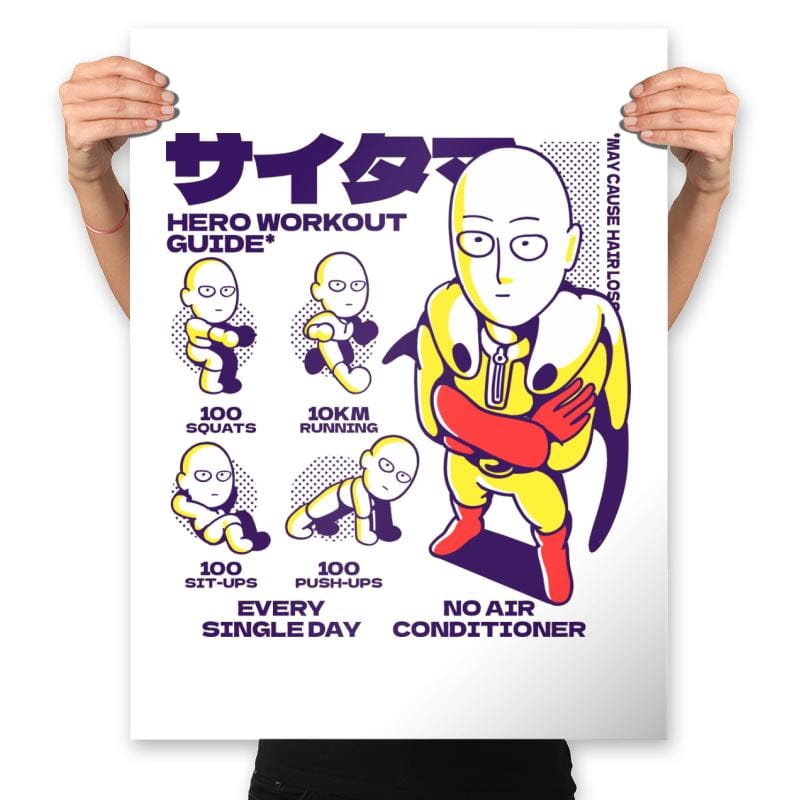 Hero Workout - Prints Posters RIPT Apparel 18x24 / White