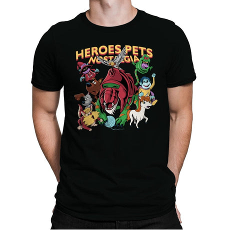 Heroes Pets Nostalgia - Mens Premium T-Shirts RIPT Apparel Small / Black