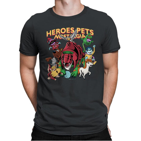 Heroes Pets Nostalgia - Mens Premium T-Shirts RIPT Apparel Small / Heavy Metal