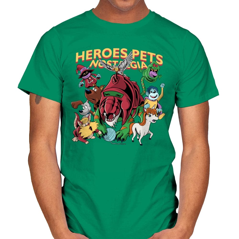 Heroes Pets Nostalgia - Mens T-Shirts RIPT Apparel Small / Kelly