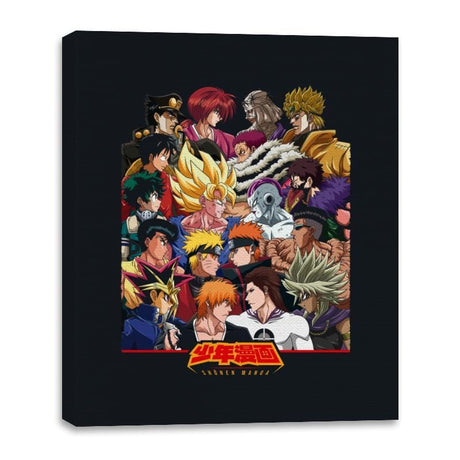 Heroes vs Villains - Best Seller - Canvas Wraps Canvas Wraps RIPT Apparel 16x20 / Black