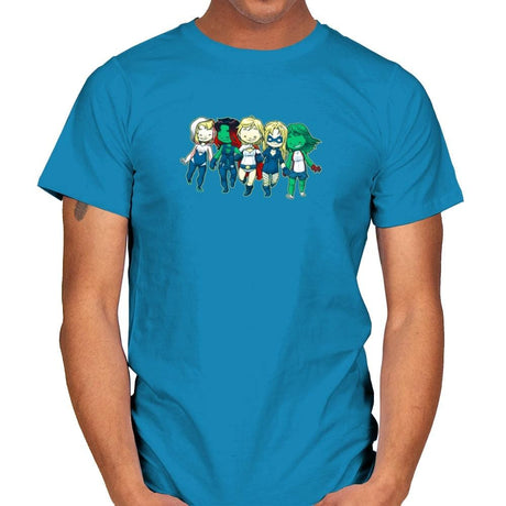 Heroic BFF's - Miniature Mayhem - Mens T-Shirts RIPT Apparel Small / Sapphire