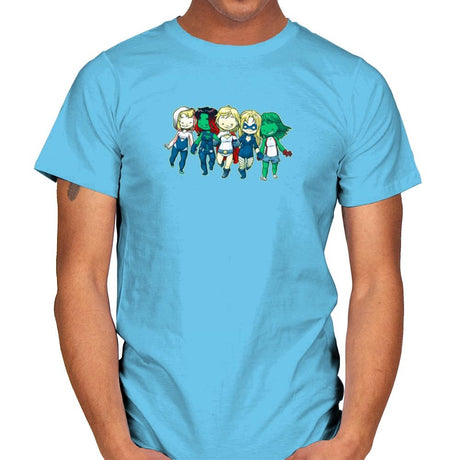 Heroic BFF's - Miniature Mayhem - Mens T-Shirts RIPT Apparel Small / Sky