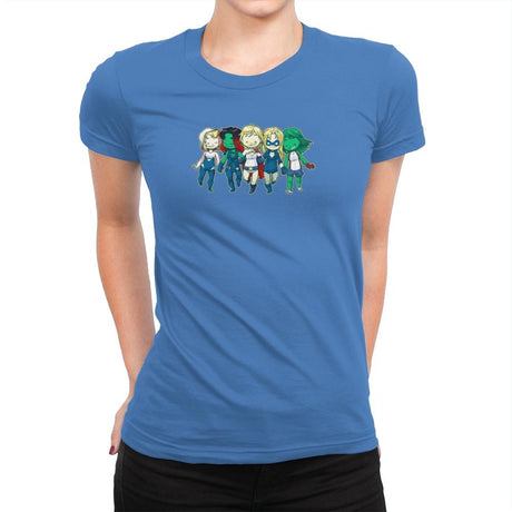 Heroic BFF's - Miniature Mayhem - Womens Premium T-Shirts RIPT Apparel Small / Tahiti Blue