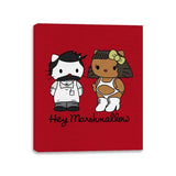 Hey Marshmallow - Canvas Wraps Canvas Wraps RIPT Apparel 11x14 / Red