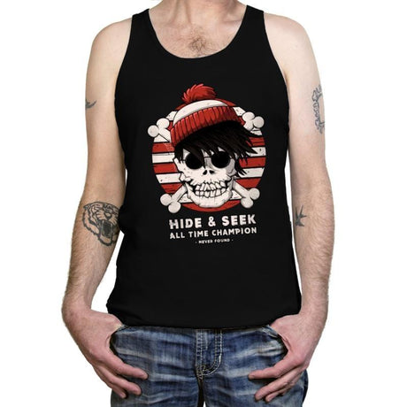 Hide And Seek All Time Champ - Tanktop Tanktop RIPT Apparel X-Small / Black