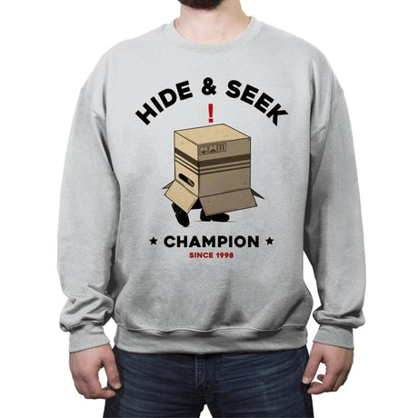 Hide and seek - Crew Neck Sweatshirt Crew Neck Sweatshirt RIPT Apparel Small / Sport Gray