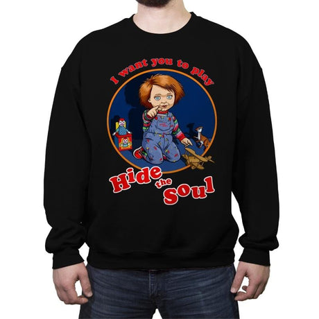 Hide the Soul - Crew Neck Sweatshirt Crew Neck Sweatshirt RIPT Apparel Small / Black