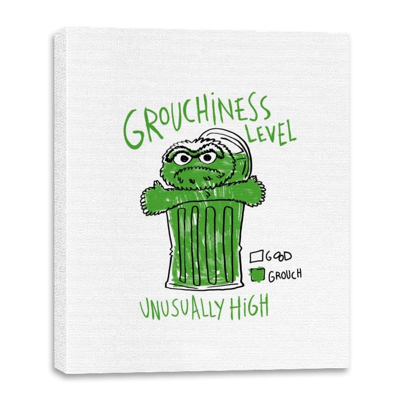 High Grouchiness Level - Canvas Wraps Canvas Wraps RIPT Apparel 16x20 / White