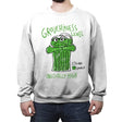 High Grouchiness Level - Crew Neck Sweatshirt Crew Neck Sweatshirt RIPT Apparel Small / White