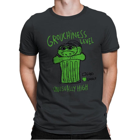 High Grouchiness Level - Mens Premium T-Shirts RIPT Apparel Small / Heavy Metal