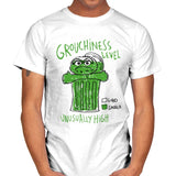 High Grouchiness Level - Mens T-Shirts RIPT Apparel Small / White