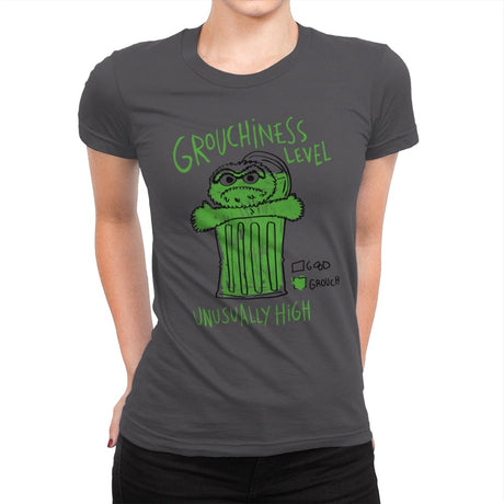 High Grouchiness Level - Womens Premium T-Shirts RIPT Apparel Small / Heavy Metal