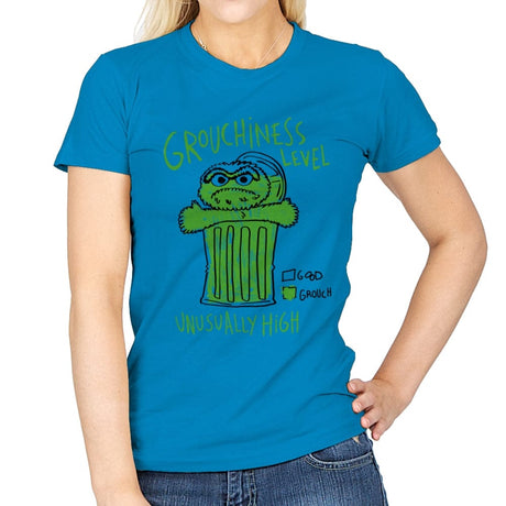 High Grouchiness Level - Womens T-Shirts RIPT Apparel Small / Sapphire