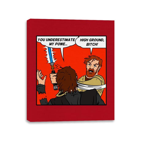 High Ground! - Canvas Wraps Canvas Wraps RIPT Apparel 11x14 / Red