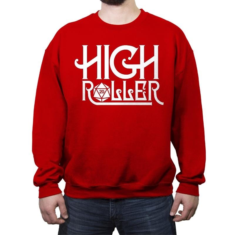 High Roller - Crew Neck Sweatshirt Crew Neck Sweatshirt RIPT Apparel Small / Red